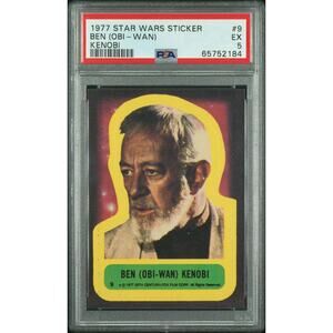Star Wars 1977 Ben Kenobi Sticker Card #9 PSA 5 CERT#65752184